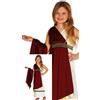 FIESTAS GUIRCA | Costume da Romana Bambini (7-9 anni) - Tunica, Mantello e