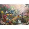 Schmidt Spiele 59928 Thomas Kinkade, Disney, Topolino e Minnie alle Hawaii, puzzle da 500 pezzi in una scatola nostalgica, colorato