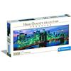 Clementoni - Puzzle 1000 Pezzi per Adulti e Ragazzi, Collection Panorama, Tema New York Brooklyn Bridge, Idea Regalo Uomo e Donna, Made in Italy, 98x33 cm, 39434