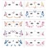 APRRMLIZW Ali Farfalla Con Glitter Tatuaggi Temporanei Viso, 10 Fogli Accessori Per Donne Viso Di Farfalla Tatuaggi Temporanei Butterfly Temporary Tattoo Colorati Adesivi Per Festa Di Costume Ballo
