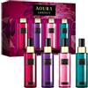 AOURA LONDON Collection Set da donna Body Mist Gift Set, con Midnight Passion, Love Rush, Pretty Woman, & Paradise Bliss, spray profumato (4 x 60 ml)
