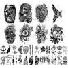 Sconosciuto Adesivi per tatuaggi temporanei con 32 fogli, 8 fogli Tatuaggi con spalla sul petto per braccio falso per uomo Donna con 24 fogli Tatuaggi temporanei neri minuscoli.