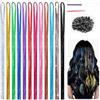 Hexizexi 2640 - Pennello per capelli in 12 colori, con attrezzi, 120 cm, per ragazze, donne, feste, giochi di ruolo