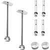 MroMax Supporto a soffitto per asta per tenda da 25 mm, supporto per asta in acciaio inox per camera da letto, appendiabiti, bagno e soggiorno, 2 pezzi