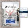 CABBEL Confezione Singola (1 pz.) Cornice DIN A4 21x30 in Legno MDF Rovere scuro con plexiglass infrangibile/Moderno