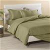 Caleffi Raso Completo Copripiumino, Raso di cotone , Green, Matrimoniale, 74377 , Caleffi