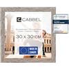 CABBEL Cornice 30x30 cm, Rovere scuro, robusta cornice in legno MDF, vetro Plexi infrangibile, da appendere, ideale