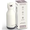 asobu Bestie Borraccia termica in acciaio inox, con testa a forma di animale morbido, rimovibile, per bambini e ragazzi, con cannuccia flessibile, riutilizzabile, da 40 ml (orso)