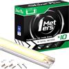 Shine Plus Profili LED Cartongesso da 1 Metri in Alluminio per Strisce Profilo per LED copri in Cartongesso Canaline barre alluminio Strisce Profilo Allumini (U-form, 10×1 Meter)