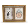 Ziyonix Cornice Foto in Legno 10 x 15 cm Girevole 360° Porta Foto da Tavola Doppia cornice per foto da 2 a 4 Cornice Portafoto a Doppio Lato per Matrimoni, Camerette, Famiglia, Scrivania e Ufficio