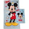 hermet Mickey Mouse Disney, Asciugamani Bagno in Spugna, Set 2 Asciugamani Bagno, Asciugamano Viso, Asciugamano Bidet, Azzurro, 100% Cotone, Set 2 pezzi, Prodotto Ufficiale