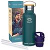 LG Luxury & Grace Borraccia Termica Acciaio Inox 500ml 24h Freddo 12h Caldo Doppia Parete Senza BPA, Antigoccia Funda Neoprene + 2 Tappi Cantimplora Sport, Viaggio, Ufficio, Outdoor