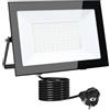 MOLVCE Faretto LED per esterni, 100 W, 3000 K, luce bianca calda, in alluminio, 8500 lm, con spina e cavo da 3 metri, IP66, impermeabile, per giardino, parcheggio, garage, porte