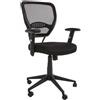 Sedia XXL per ufficio modello TENOYA, con sedile ergonomico e base resistente, in rete color nero