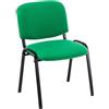 Sedia Conferenze MOBY BASE, colore verde con gambe nere