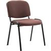 Sedia Conferenze MOBY BASE, colore marrone con gambe nere
