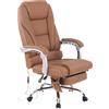Poltrona da ufficio COMODITY MASSAGE, Massaggiante, Vera Pelle, Marrone Chiaro