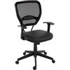 Sedia XXL per ufficio modello TENOYA BASE con braccioli, con sedile ergonomico imbottito, schienale in rete, colore nero