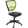 Sedia XXL per ufficio modello TENOYA BASE senza braccioli, con sedile ergonomico imbottito, schienale in rete, colore verde