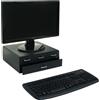 Supporto per Monitor VASH, 34x31x13 cm, con Vano Portaoggetti e Cassetti, color Nero