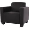 Poltrona 1 posto LYON, design moderno, comodo, in pelle nera