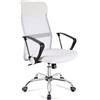 Sedia Ufficio ASPEN, Rete traspirante e sedile imbottito, Prezzo incredibile, in BiancoSedia Ufficio ASPEN, Rete traspirante e sedile imbottito, Prezzo incredibile, in Bianco