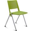 Sedia Conferenze CARINA, Gambe Grigie, Seduta Verde