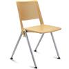 Sedia Conferenze CARINA, Gambe Grigie, Seduta Crema