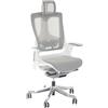 Sedia ergonomica NIGER, completamente regolabile, colore grigio chiaro