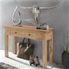 Scrivania DAKOTA, Fatta a mano, Misure 110x40x76cm, in Legno di Acacia