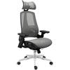 RICONDIZIONATO Sedia Ergonomica EXPLORER, Completamente Regolabile, Design Moderno, in Grigio