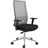 RICONDIZIONATO Sedia Ergonomica SANTOS, Schienale Alto, Supporto Lombare, Rete e Tessuto, Grigio