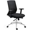 Sedia Ergonomica MIAMI PRO, Supporto Lombare, Confortevole e Robusta, Base in Metallo, Nero
