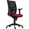 RICONDIZIONATO Sedia Ergonomica MILO PRO, Braccioli Regolabili in 2D, Supporto Lombare, Tessuto Ignifugo, Bordeaux