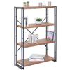 Libreria OLAF, Stile Industriale 121x80cm, Legno/Metallo, color Rovere