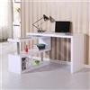 Scrivania per computer LOREN, 187x50x76 cm, in Legno, color Bianco