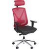 Sedia da ufficio EVOL, in Tessuto/Rete color Bordeaux