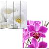 Paravento a 4 pannelli VINTAGE ORCHIDEE, 180x160x2,5cm, in Legno