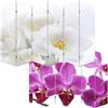 Paravento a 6 pannelli VINTAGE ORCHIDEE, 180x240x2,5cm, in Legno
