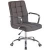 Poltrona da ufficio DELAN PRO, Design Moderno, Cuciture a Vista, Tessuto Grigio Scuro