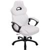 Sedia Gaming LEROY, XXL, Imbottita e Molto Robusta, Pelle, Bianco