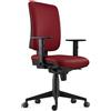 Sedia Ergonomica PIERO, in Vera Pelle color Bordeaux