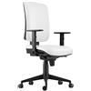 Sedia ergonomica PIERO, in Vera Pelle color Bianco