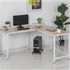 Scrivania Per Ufficio BURTON, 150x150x76cm, Angolare, Legno e Metallo Bianco