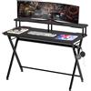 Scrivania per PC GINEVRA, 140x60x90cm, in Metallo e Legno colore Nero