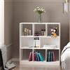 Libreria ELODIE, Design Elegante, 97,5x30x100 cm, In Legno Bianco