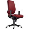 Sedia Ergonomica OLIVER, Braccioli Regolabili, in color Bordeaux
