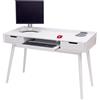 Scrivania per Ufficio NYME, Moderna e Pratica, 120x80x55cm, Bianco