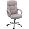 Poltrona ufficio SANTIAGO BASE, Imbottitura Spessa, 8h Uso, Grigio