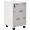 Cassettiera con Ruote AVANA, 40x50x63,5 cm, in Bianco e Grigio